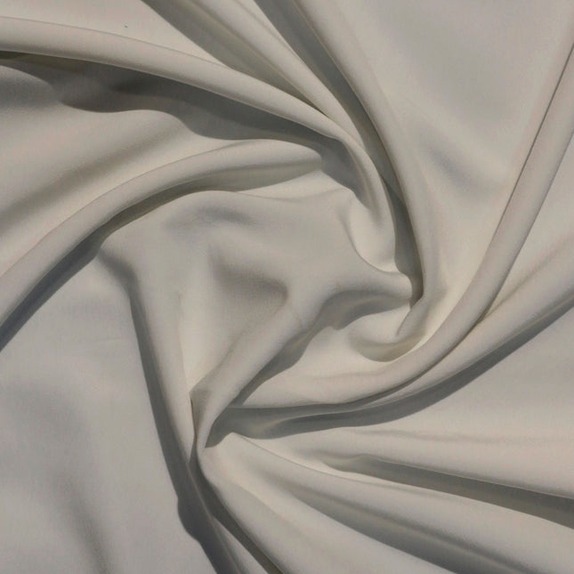 POLY REVERA CREPE WHITE COLOR