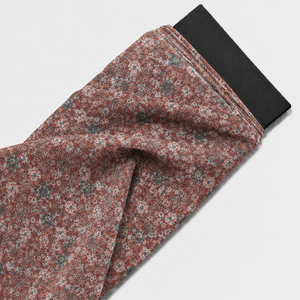 Terracotta & Teal Ditsy Floral Scatter Print Fabric