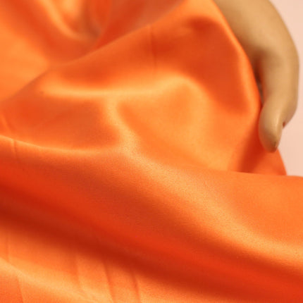 POLY HEAVY SATIN WITH SOFT FEEL ORANGE COLOR