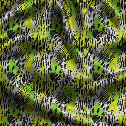 Bestseller Citrus Animal Print Leopard Fusion uSoft Satin Printed Fabric