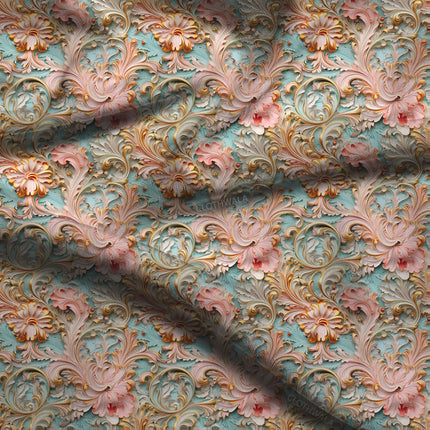 Must-Have Blush Baroque Twist Soft Crepe Printed Fabric