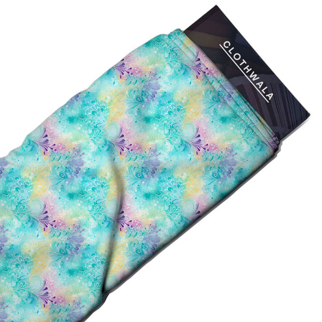 Premium Misty Floral Whispers uSoft Satin Printed Fabric