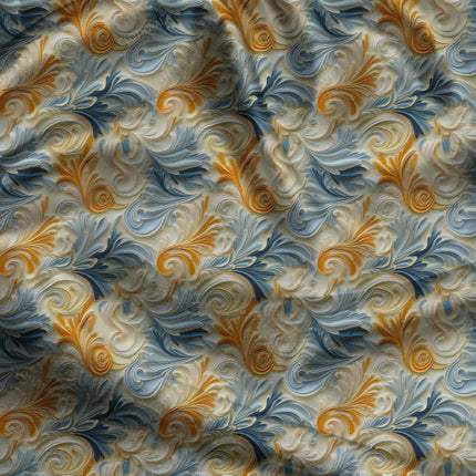 Hotpick Swirl Baroque Delight uSoft Satin Printed Fabric