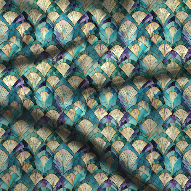 Premium Arch Vintage Gala Soft Crepe Printed Fabric