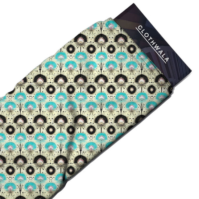 Hotpick Dandelion Whimsical Winks Soft Crepe Printed Fabric