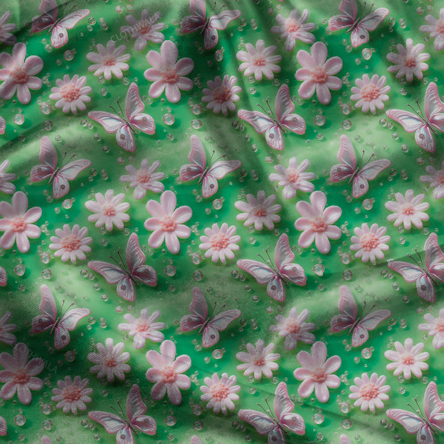 Luxury Spring's Celebration Whisper uSoft Satin Printed Fabric