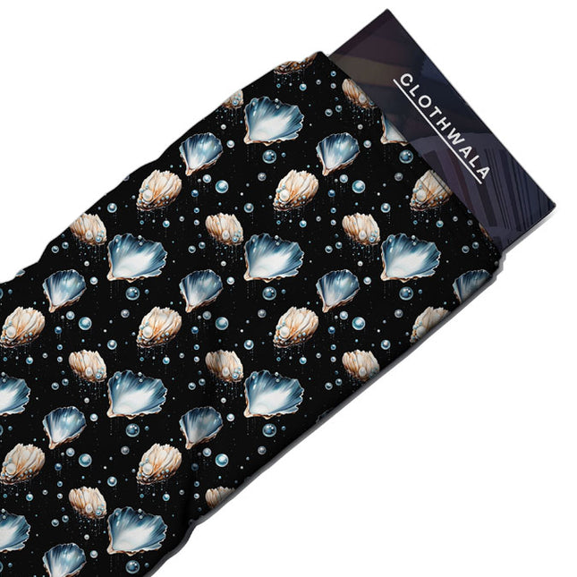 Latest Nautical - Underwater Elegance Pearl Dreams Soft Crepe Printed Fabric