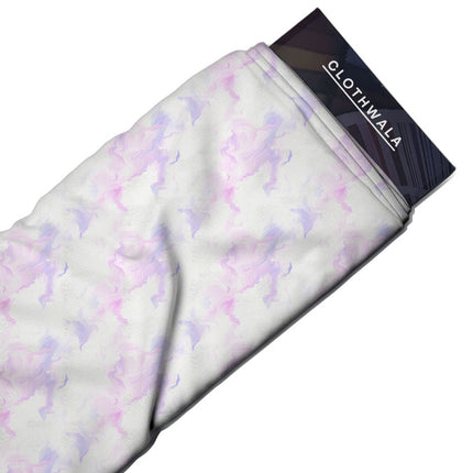 Luxury Lavender Watercolor Mist uSoft Satin Printed Fabric