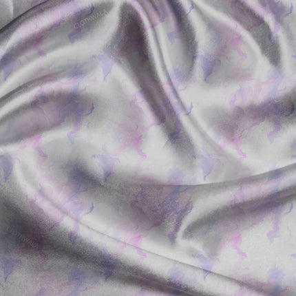 Luxury Lavender Watercolor Mist uSoft Satin Printed Fabric