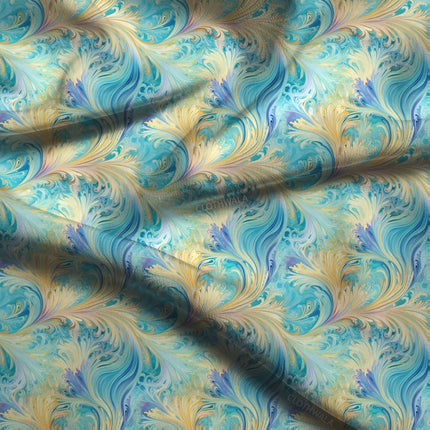Bestseller Aquatic Nature-Inspired Flourish Soft Crepe Printed Fabric