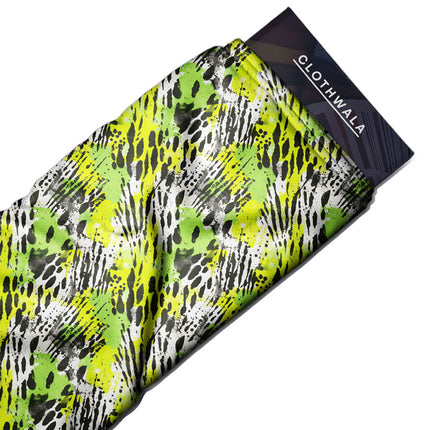 Bestseller Citrus Animal Print Leopard Fusion uSoft Satin Printed Fabric