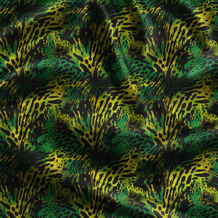 Bestseller Jungle Animal Print Night Glow uSoft Satin Printed Fabric
