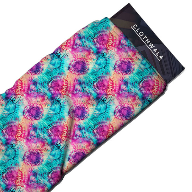 Limited Edition Abstract Petal Splash Soft Crepe Printed Fabric