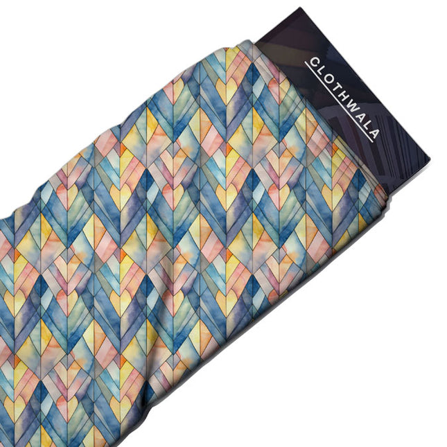 Bestseller Prism Geometric Harmony Play uSoft Satin Printed Fabric