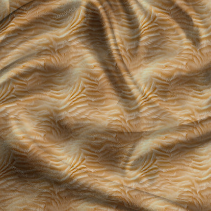 Must-Have Sand Abstract Ripples uSoft Satin Printed Fabric