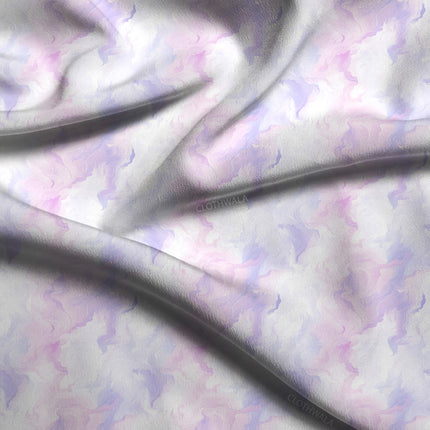 Luxury Lavender Watercolor Mist Soft Crepe Printed Fabric