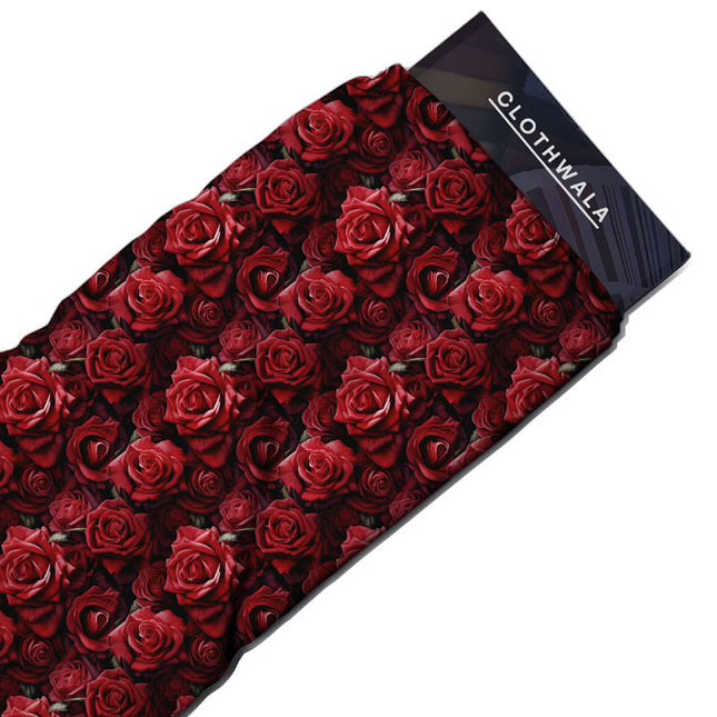 Premium Floral Love Symphony Soft Crepe Printed Fabric