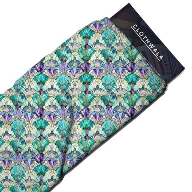 Hotpick Gossamer Botanical Ginkgo Grace Soft Crepe Printed Fabric