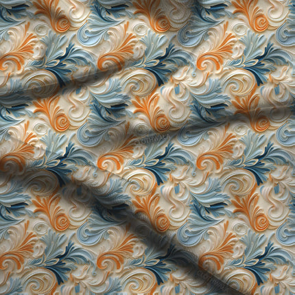 Hotpick Swirl Baroque Delight Soft Crepe Printed Fabric