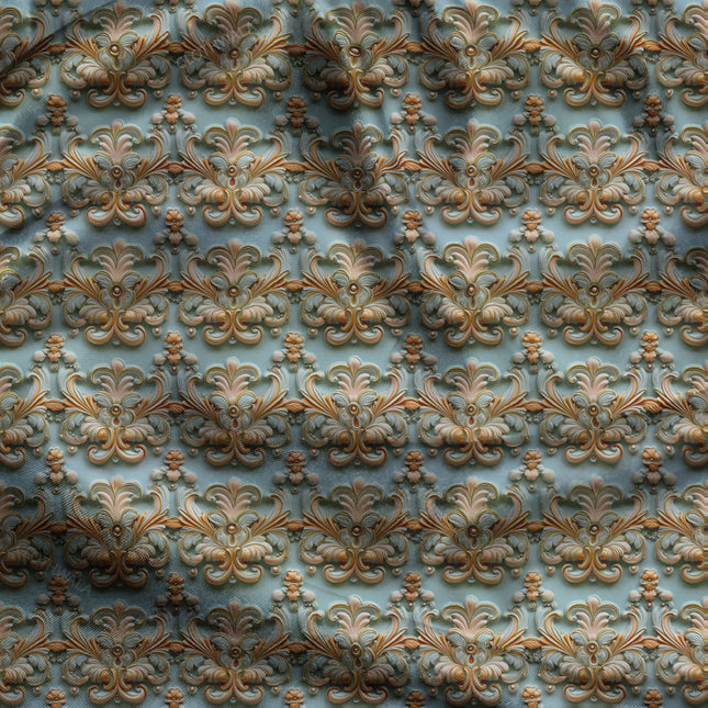 Latest Baroque Revival Pearl Elegance uSoft Satin Printed Fabric