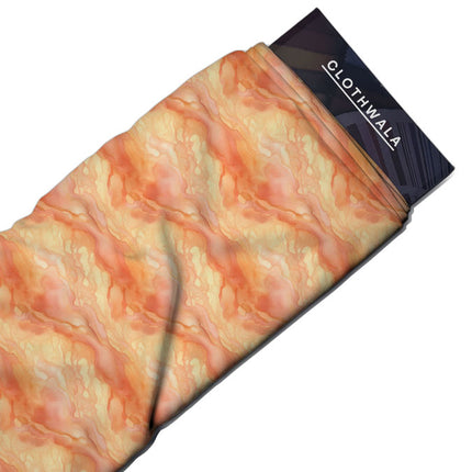 Must-Have Sunset Abstract Marble uSoft Satin Printed Fabric