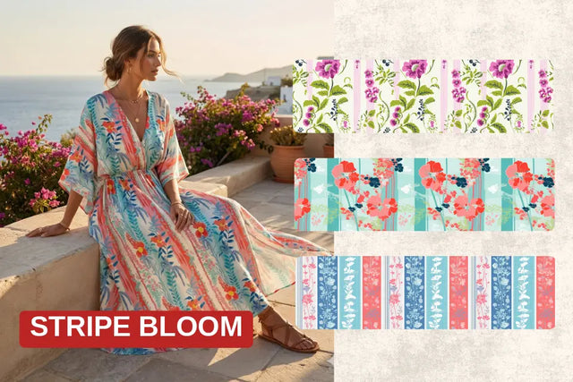 Stripe Bloom Floral