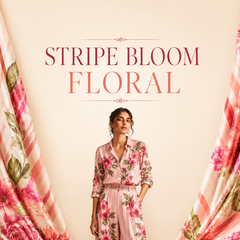 Stripe Bloom Floral