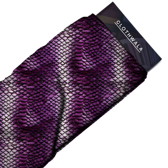 Deep Amethyst Animal Digital Print Fabric | Palazzo Kaftan Gown - Image 2