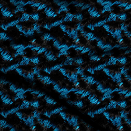 Cobalt Blue Abstract Digital Print Fabric | Kaftan Co-Ord Dress - 20325
