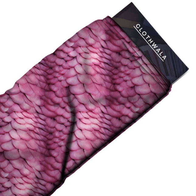 Hot Pink Floral Digital Print Fabric | Saree Lehenga Dupatta - Image 2