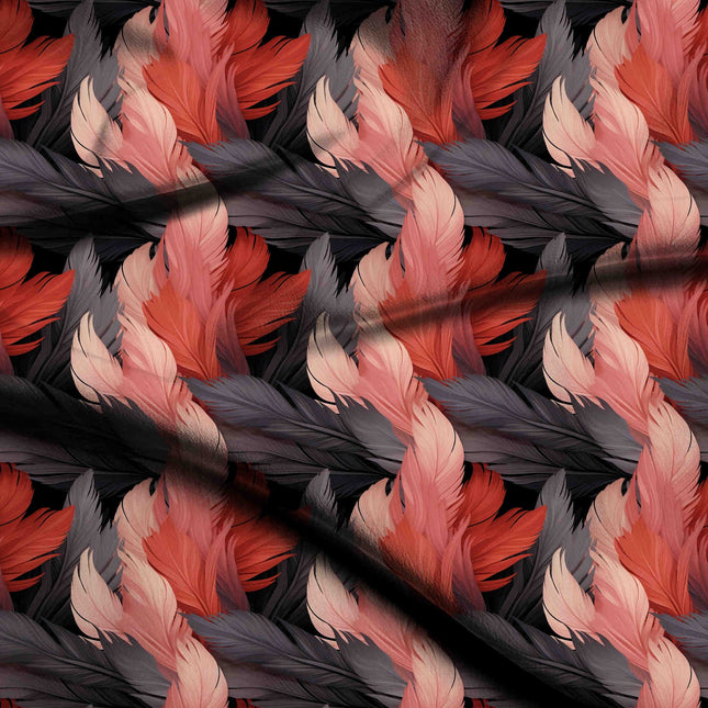 Dusty Rose Floral Digital Print Fabric | Kaftan Dress - 1806