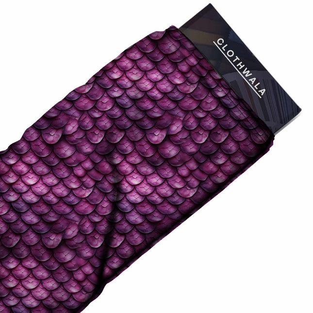 Deep Magenta Floral Digital Print Fabric | Gown - Image 2