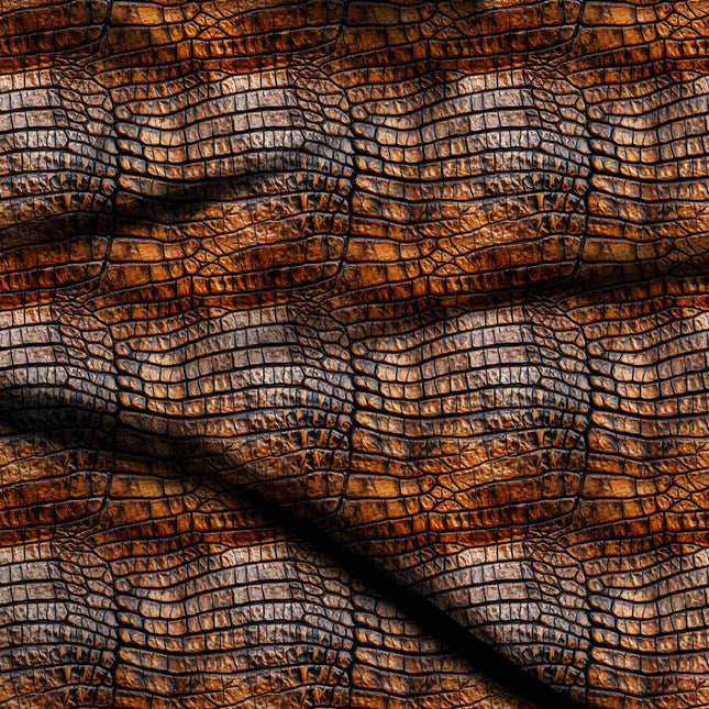 Burnt Sienna Animal Digital Print Fabric | Kaftan - 24801