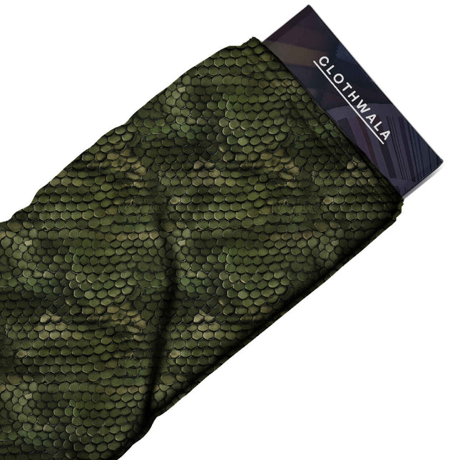Forest Green Animal Digital Print Fabric | Kaftan Co-Ord - Image 2