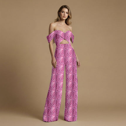 Hot Pink Floral Digital Print Fabric | Saree Lehenga Dupatta - Image 3