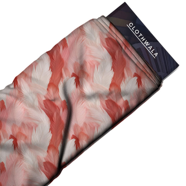 Dusty Rose Floral Digital Print Fabric | Saree Blouse Kaftan - Image 2