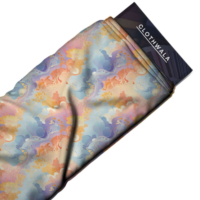 Dusty Rose Floral Digital Print Fabric | Kaftan Co-Ord Dress - Image 2