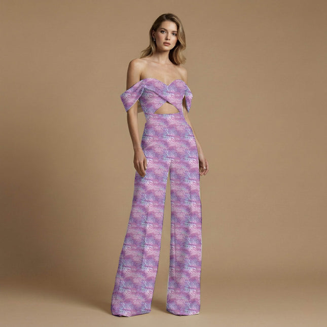 Dusty Rose Floral Digital Print Fabric | Anarkali Kaftan Dress - Image 3