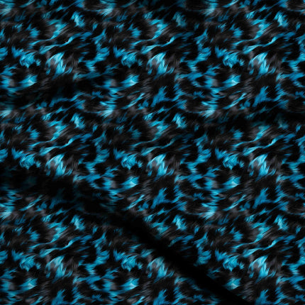 Cobalt Blue Abstract Digital Print Fabric | Palazzo Kaftan - 20268