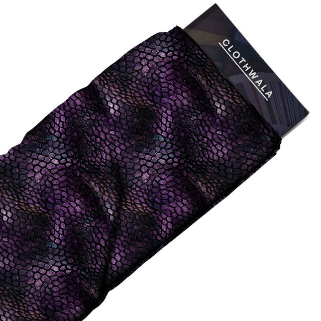 Deep Amethyst Animal Digital Print Fabric | Kaftan Co-Ord Gown - Image 2