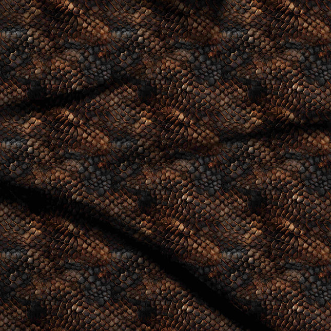Dark Brown Animal Digital Print Fabric | Kaftan Co-Ord Gown - 24797