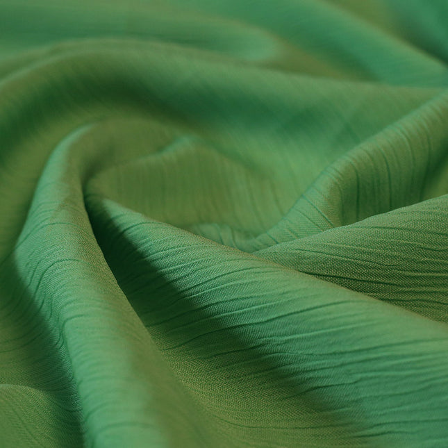HEAVY POLY CHIFFON GREEN COLOR FABRIC
