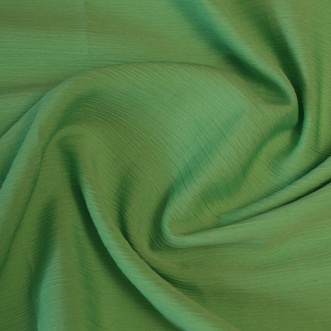 HEAVY POLY CHIFFON GREEN COLOR FABRIC
