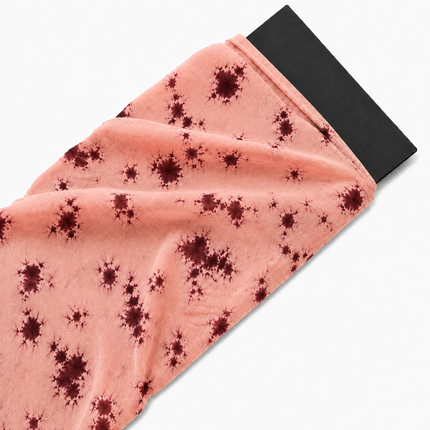 Dusty Pink & Deep Maroon Abstract Splatter Print Fabric