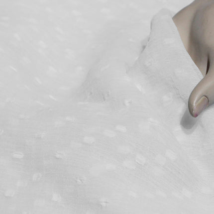 MARBLE BUTTI CHIFFON WHITE  COLOR