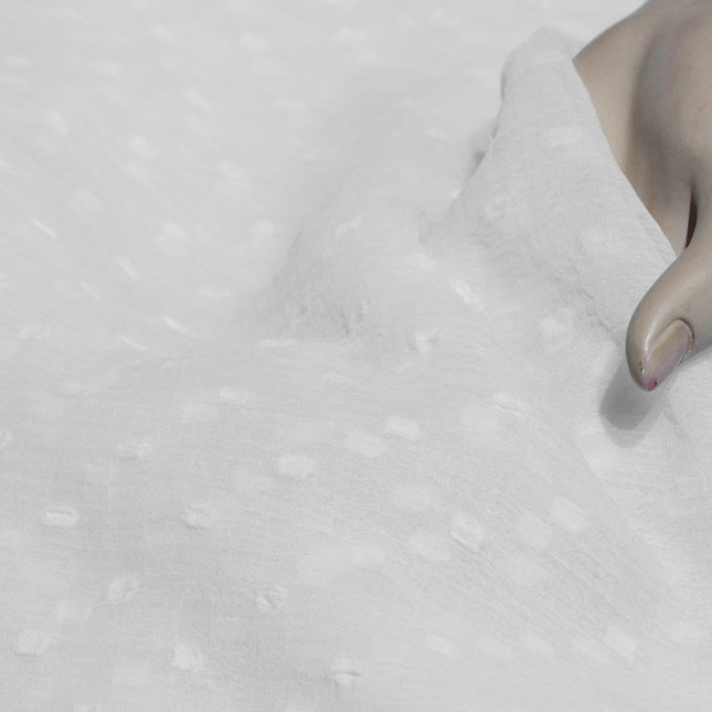 MARBLE BUTTI CHIFFON WHITE  COLOR