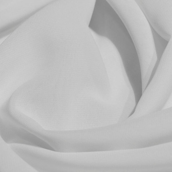 Poly Light Georgette Fabric - White