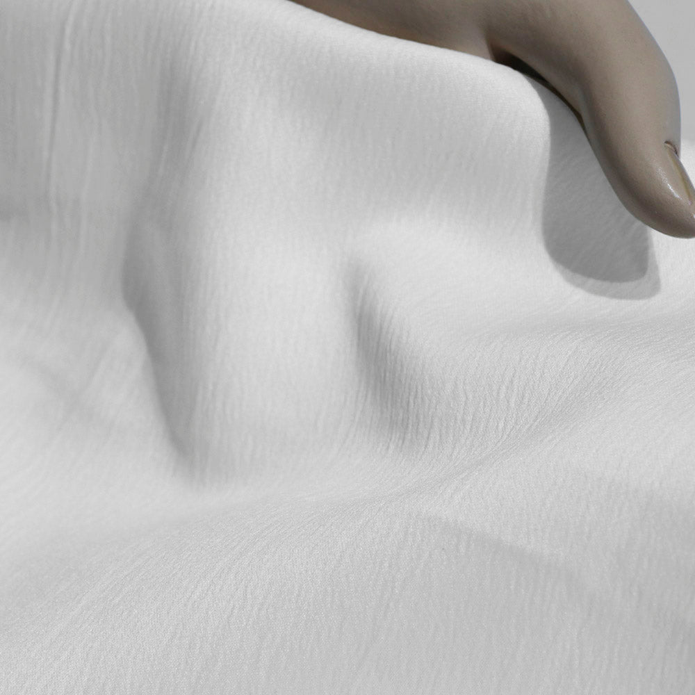 HEAVY CREPE LYCRA WHITE COLOR - Buy Moss Fabric Wholesale Online India | Clothwala