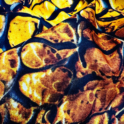 3D Luxe Polycrepe Printed Fabric – Super Lightweight & Premium Texture