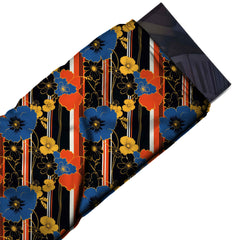 Flat fabric swatch: all-over floral of medium-scale flat blue, design Design No_4289, Clothwala